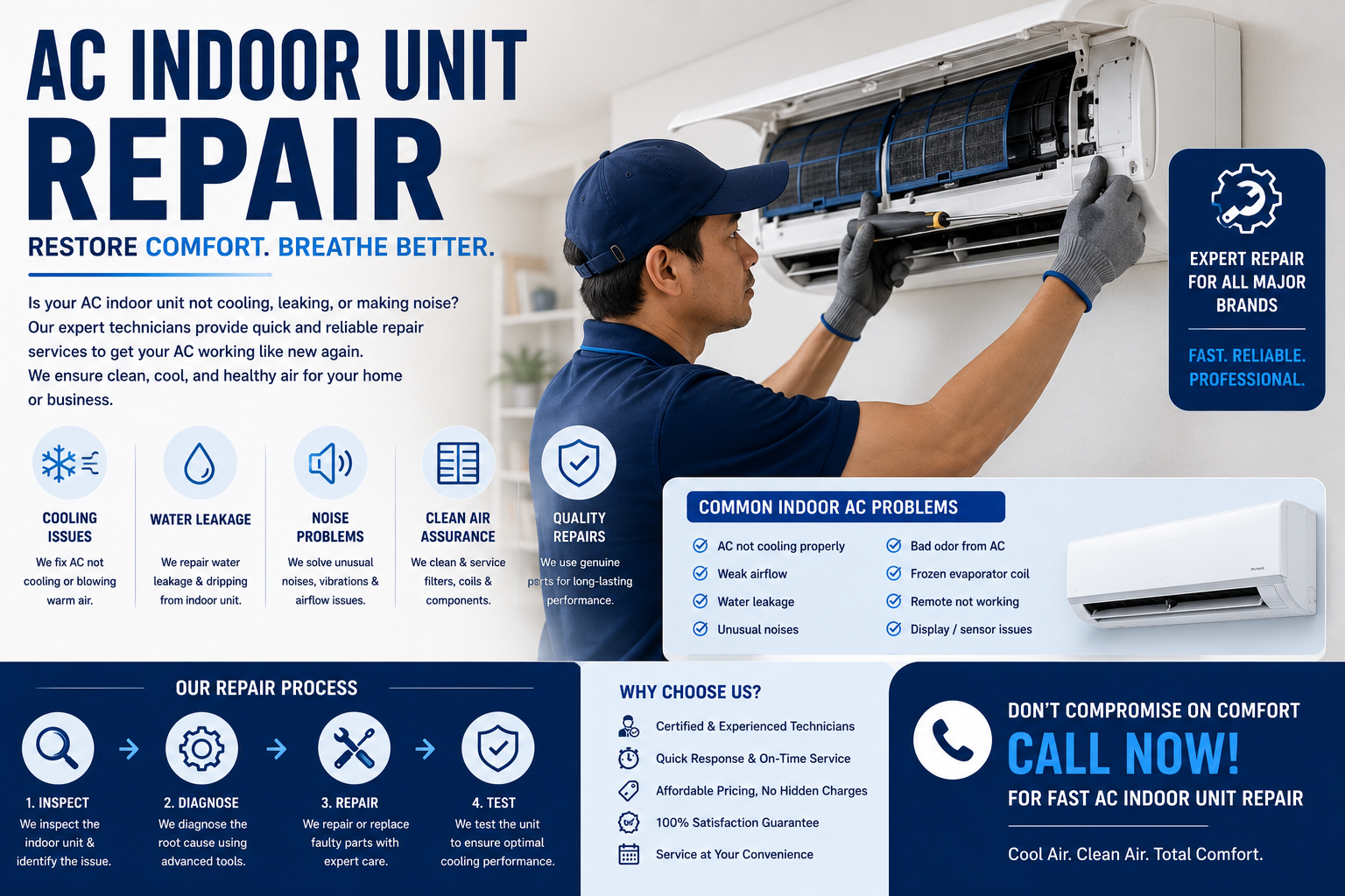 AC indoor unit repair services